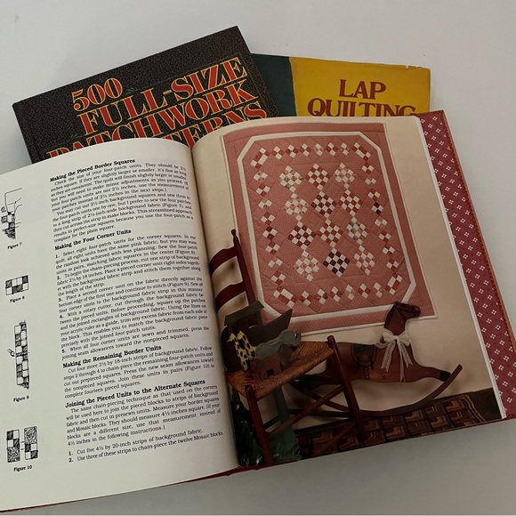 Scrap Patchwork Quilting Books Patterns Hardcover Vintage Lot of 3 Sewing Books - Picture 8 of 11